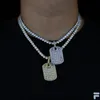 Correntes Homens Mulheres Hip Hop Dog Tag Colar Com Pingente Com Corrente Miami Cuban 5mm Cz Tênis Iced Out Colar Hiphop Moda JóiasCorrentes