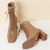 2022 Fashion Women Martin Boots Stitching вязаные эластичные чулки ботинки на высоких каблуках на высоких каблуках осенняя зимняя квадратная туфли