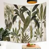 Tropical Palm Carpet Wall Hanging Pattern Green Leaves Nature Forest Landscape Animals Art Carpet Home Wall Decor Bedroom J220804