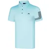 봄 여름 남성 의류 반팔 골프 티셔츠 검정 또는 흰색 색상 JL 야외 레저 폴로 스포츠 셔츠 220619