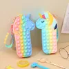 Decompression Toy Pencil Case Fidget toys Pop Pencil Box Bubble Silicon Popper Stationery Storage Bag