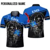 Polos pour hommes Service d'urgence EMS 3D Print Est Chemises d'été Streetwear T-shirt à manches courtes pour hommes Vêtements décontractés 23Men's MenMen's Men's