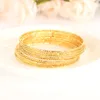 Bracelet Bangrui 15 PCS Dubai Gold 2.6 InchesEthiopian African Women Jewelry Big Circle BanglesBangle