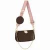 3pcs Set Femmes Classic Luxury Designer Handsbag Pochette Felicie Sac Geuthesine en cuir Sac à main