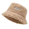 Berets Autumn And Winter Fisherman Hat Lamb Plush Soft Warm Bucket Panama Casual Qomen Flat Bob GorrosBerets