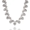 Hip Hop Halsketten Kette Zirkon Perlenkette Gold Versilbert Diamant Herz Halskette für Männer Frauen