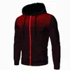 Men's Hoodies Men's & Sweatshirts Autumn And Winter Fashion Men's Solid Color Sports Hoodie 3D Printing Personality Casual Zipper