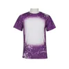 UPS New Sublimation Bleached Shirts Heat Transfer party favor Bleach Shirt Bleached Polyester T-Shirts US Men Women Supplies fast B0527S