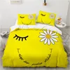 Sängkläder sätter täcke täcke quilt/filt/bekvämt fodral lyx 135 140x200 150x200 220x240 200x220 för hemsol blomma djup gulbäddning