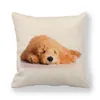 Coussin/oreiller décoratif 45 cm motif chien de compagnie lin/coton housses de coussin canapé housse de coussin décor à la maison oreillerCoussin/coussin décoratif/déco