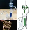 Nouveau narguilé 6 pouces vert Mini tuyau de narguilé en verre transparent Bong avec une largeur de 14mm