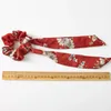 Vintage Blumen Haargummis Schleife Damen Accessoires Bänder Krawatten Scrunchie Pferdeschwanzhalter Gummiseil Band Kinder groß lang