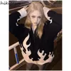 Kvinnors hoodies tröjor Hikigawa koreanska mode tröja kvinnor 2022 kläder för tonåringar streetwear bf tjockt överdimensionerad outwear casual