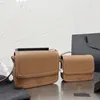 Messenger Çanta Bayan Crossbody Çanta Kadın Omuz Çantası Pürüzsüz Dana Hakiki Deri Moda Altın Metal Toka İç Cep Yüksek Kaliteli Flap Çanta