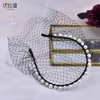 Perlas elegantes Jaula de pájaros blanca Velos de novia cortos Cubierta Cara Diadema Tocados Accesorios para el cabello de boda Para mujeres Joyería de cabeza Velos de novia Tocado CL0600