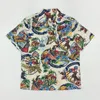 50s Aborygenów Vintage Aloha Hawaje Koszule dla mężczyzn Hawajski Letni Drukuj Topy Męskie Casual