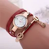 Polshorloges mode dames charme wrap rond lederen kwarts pols horloge Rhinestone vrouwelijke Montre Mujer speciale geschenken voor dameswristwatches