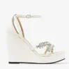 Top Brand Summer Wedge Platform Sandals Shoes Satin Tv￥ tubul￤ra remmar Luxury Gladiator Sandalias Wedding Bridal Dress Lady High Heels 35-43