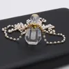 Pendant Necklaces Natural Semi-precious Stone Crystal Perfume Bottle Charm Free Freshwater Pearl Chain 80CM For DIY Jewelry Making 1PCPendan