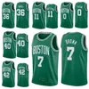 Gedrucktes The Finals Basketball Marcus Smart Jersey 36 Grant Williams 12 Jaylen Brown 7 Jayson Tatum 0 Al Horford 42 Aaron Nesmith 20 Team Green Black Color Team