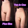 Underpants Two In One Sissy Panties For Men Lingerie Sexy Long Boxers Underwear Ice Silk Lace Penis Pouch Gay Underpant Plus SizeUnderpants