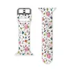 Leopard Rose Skull Printing Silicone Straps With Protective Case Ersättning Armband Wrist Bands for Apple Watch Series 6 5 4 3 2 1 SE 38mm 42mm 40mm 44mm