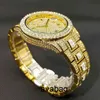 Other relógios Homem os relógios generosos masculinos de luxo diamante de diamante de ouro Hip Hop impermeabilize 30m Data de relógio de relógio Relógio Classic Designer F1Y6