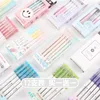 Gel Długopisy 12 Sztuk Qianyi B3065 Pen Black 0.5mm Student Cute Cartoon Kawaii Szkolne