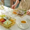 Nordic Fruit Dessert Snacks Bowl Salad Food Nuts Storage Tray With Lid Glasses Dishes Serving Platter For Party Cake Holder Set 220307