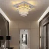 Kristall -LED -Deckenleuchten K9 Wohnzimmer Edelstahl Kronleuchter Leuchte für Flurer Gang Plafon Lustres Lightiing Fixture