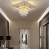 Crystal LED Ceiling Lights K9 Living Room Stainless Steel Chandelier Luminaire For Hallway Aisle Plafon Lustres LightIing Fixture