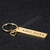 Para kluczyka walentynkowego Prezent Custom Data Grawered Key Pierścień dla mężczyzn Kobiety mąż żona prezenty