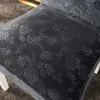 Tinta unita Fiori Housse De Chaise 3D Lusso in rilievo Soggiorno Coprisedia da cucina Elastico Sala da pranzo Sedie Coprisedile 220513