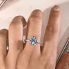 Luksusowy 925 Srebrny pierścień owalny Cut 1ct 2ct 3ct GH Color Moissanite Biżuteria rocznica prezent zaręczynowy Ring182a
