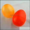 6.5*4.8Cm Colorf Easter Eggs Diy Decoration For Kids Plastic Transparent Egg Gift Za3996 Drop Delivery 2021 Party Favor Event Supplies Fes