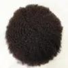 6mm naturlig färg indisk mänskligt jungfruligt hår ersättare hand bunden full spetsar för svart man i Amerika snabb uttryck leverans