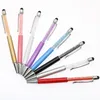 1pcs Rhinestone Kristal Beyaz Kalem Moda Yaratıcı Stylus Touch Pen Yazma Kırtasiye Ofis Okulu Ballpen Envanter Toptan