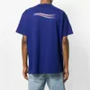 Summer Spring Solid Color Logo Wave T Paris Classic Printed Men Kvinnor klipper kort ärm High Street dyra skjortor