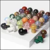 Sten lösa pärlor smycken 20mm svampstaty naturliga ädelstenar hand snidade dekoration reiki helande kvarts kristall presentrum dhzpt