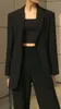 Dames tweedelige broek Black Bussinss Women Suit jas met dames