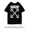 Factory Direct verkoopontwerper Nieuw merk Korte mouw Groothandel Fashion Off Black White Line Printed OW T-shirt voor mannen Women