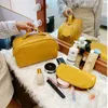 2 Pieces Travel Simple Fashion Cosmetic Case Women's Double Zipper Organizer Cosmetic Bags Tone Pattern Hand Wash Box Makeup Bag 220613