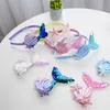 Pinces à cheveux sirène à paillettes, bandeau à paillettes, Barrettes, accessoires pour enfants, filles, adolescents, tout-petits, épingles à cheveux en forme d'étoile de mer, épingle à cheveux, bandeau