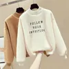Winter Warm Women Teddy Kint Kint Turtleneck Fluffy Sweetshirt shice leece pullover tops streetwears 201204