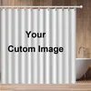 Занавеска настраиваемая душевая ванная комната водонепроницаемые шторы индивидуальные PO Picture Polyester Banath с крючками decorcurtain