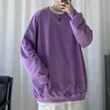 Men's Hoodies Men's & Sweatshirts 2022 Korean Fashion White Sweatshirt Daily Casual O-Neck Oversize Harajuku Pullover Streetwear