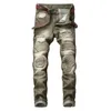 2022 Dżinsy motocyklowe dla mężczyzn w trudnej sytuacji motocyklowej dla mężczyzn Planete Plisted Designer Pants Skinny Slim Fit Mens Moto Fashion Dżins Hip Hop Punk Sprzedawanie streetwearu dla mężczyzn