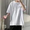 HybSkr Brief Grafik Lose Kurzarm Tops Casual Oversize T-shirt Männliche Koreanische Streetwear Baumwolle Herren Kleidung 220622