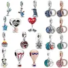 Charms in argento sterling s925 di lusso perline allentate fai da te blu tartaruga in rilievo da donna originale fit braccialetto Pandora ciondolo classico regalo di gioielli per mamma mamma