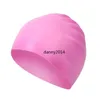 Cuffia da nuoto in gomma senza cuciture Cuffia da nuoto in lattice impermeabile premium per capelli lunghi 100% silicone tinta unita per bambini adulti acqua galleggianti protezione dell'orecchio cappelli sportivi